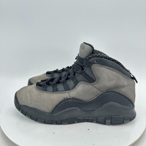 Nike Air Jordan 10 Retro Youth Size 5.5Y Women 7 310806-002 Shadow Grey Red Shoe - Picture 1 of 12